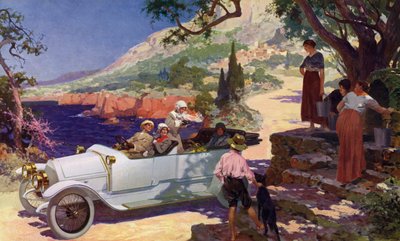 コートダジュールを車で周遊 作： Rene Lelong